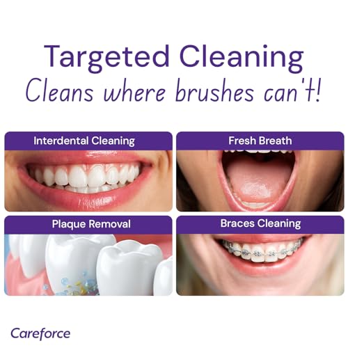 Image of Careforce Cordless Water Flosser for Teeth Cleaning, Oral Irrigator with 5 Modes (Child Mode), 30-150 PSI, 270ml Tank, 1500mAh Battery, IPX7 Waterproof, Portable Dental Flosser for Braces & Gums