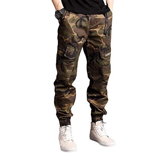 USTZFTBCL Streetwear Men Jeans Loose Casual Camoflage Military Cargo Pants Harem Trousers Hip Hop Joggers Pants Men Camouflfage L (Chinese Size)