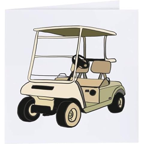 Golf Buggy Greeting Card with Envelope Cover