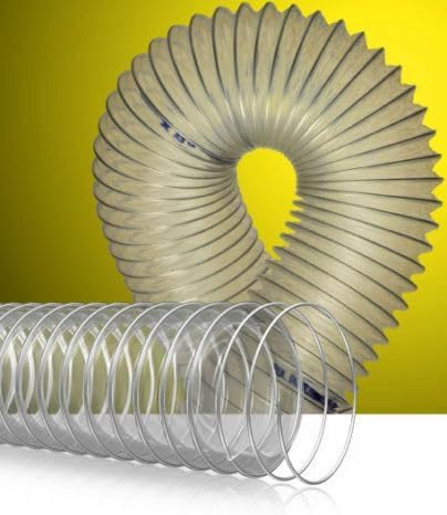 Tubo flex poliuretano con spirale in acciaio ramato Ø interno 100 mm (3 metri)
