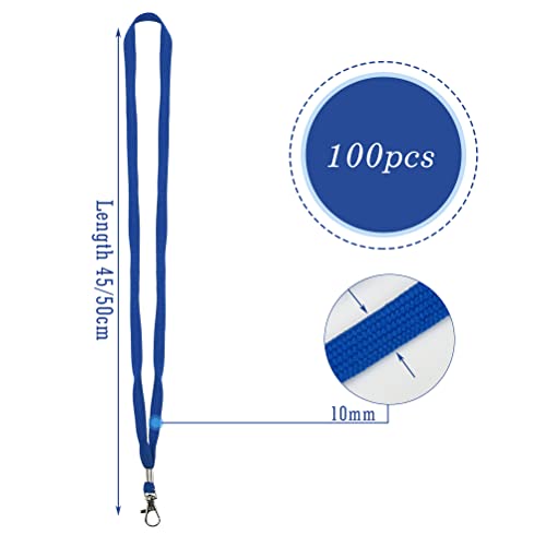 100Stk Nackenband Schlüsselband Kinder Schlüsselbänder Schlüsselband Lang Pantone Schlüsselbänder Neck Lanyard Strip Schlüsselbund Band Ausweishülle Namensschilder Schlüsselanhänger Band Umhängeband