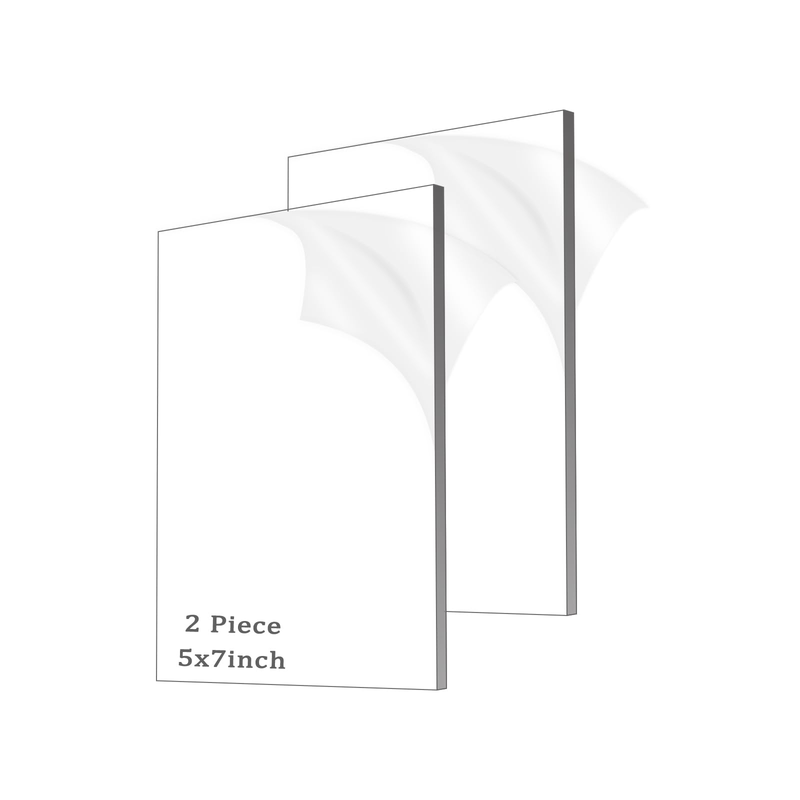 Clear Acrylic Sheets - 4 Pack, 5x7" -19