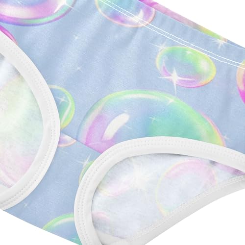 Drawn Colorful Soap Bubbles Panties for Girl Toddlers Underwear Floral Cotton Print Underpants Briefs 2t4