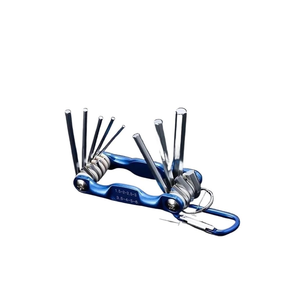 WEOODOER Portable Folding Hex Wrench Allen Set Metal Metric System Torx Hexagonal Spanner Screwdriver Key Hand Tool(Big Hexagon Wrench)