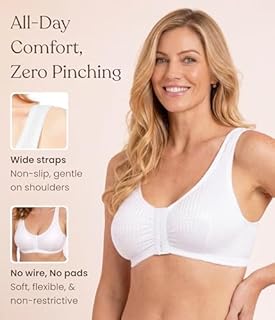 Carole Martin Full-Freedom Comfort Bra Wireless Front Closure Style 7218 - White 36