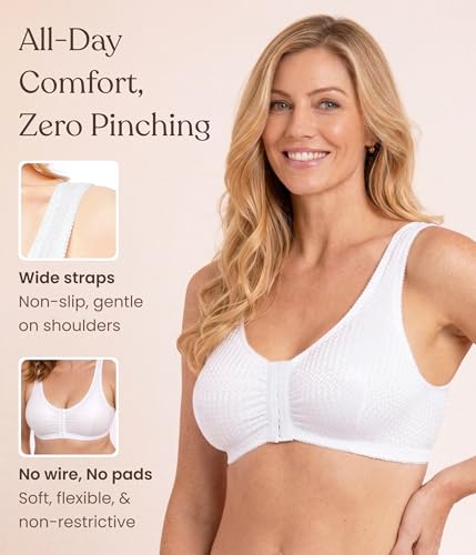 Image of Carole Martin Full-Freedom Comfort Front Closure Bra for Women, Wireless