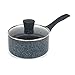 Russell Hobbs RH00845EU Nightfall Stone 18 cm Casserole Antiadhésive avec Couvercle en Verre Trempé, Casseroles à Lait en Aluminium Pressé, Sans PFOA, Compatible Plaques à Induction et Lave-Vaisselle