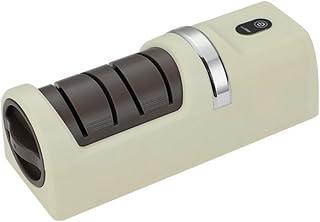 Uxsjakjsd Afilador de Cuchillas Eléctrico Recargable - Aparato de Cocina Multifuncional de Pulido Rápido, Color Crema
