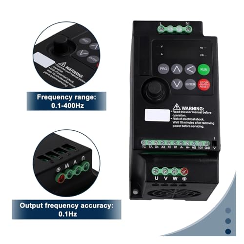 Convertisseur de fréquence 220V à 380V VFD triphasé 2.2kW pour moteur