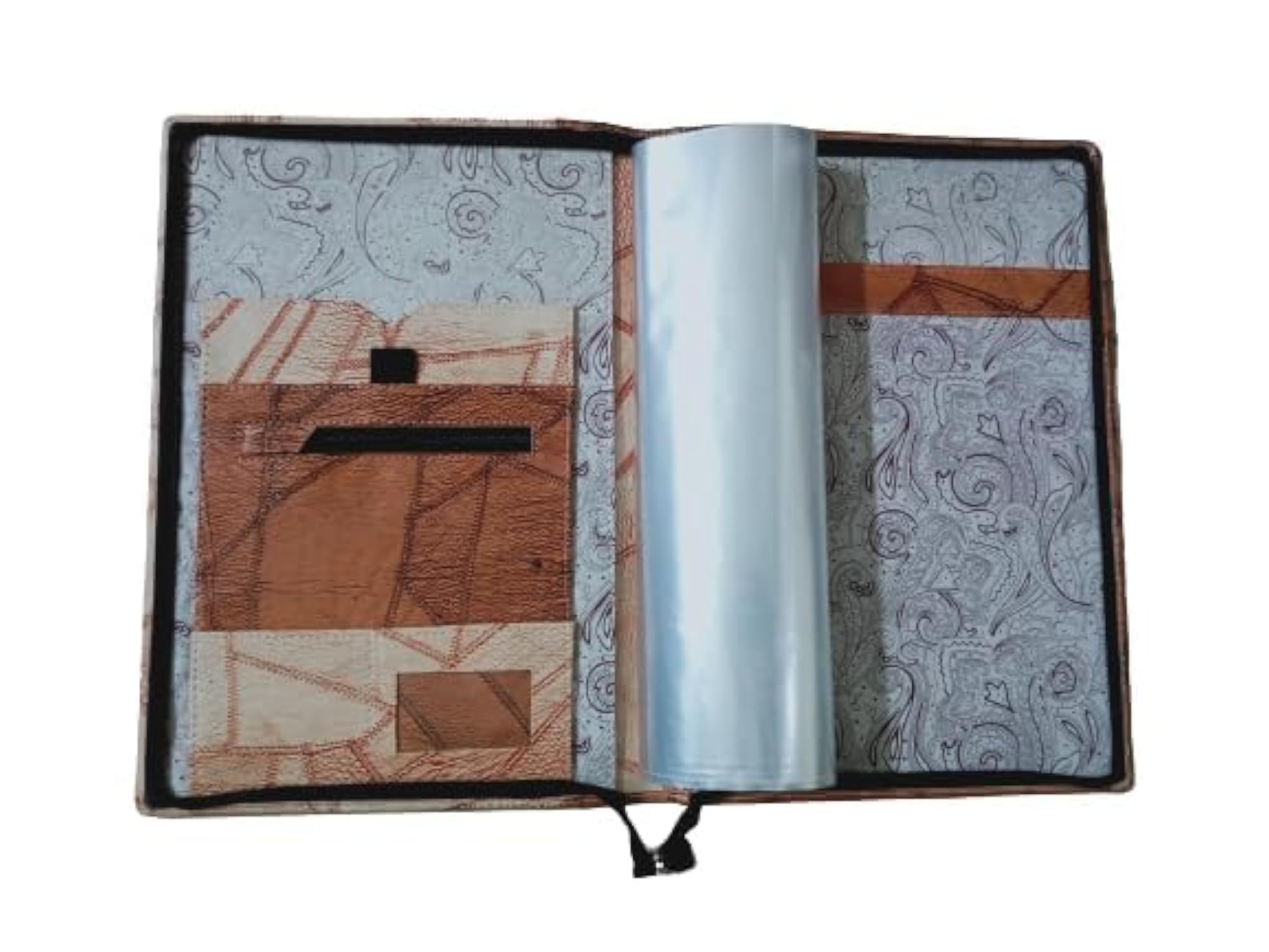 Professional PU Leather Zip File Folder, B4 Size