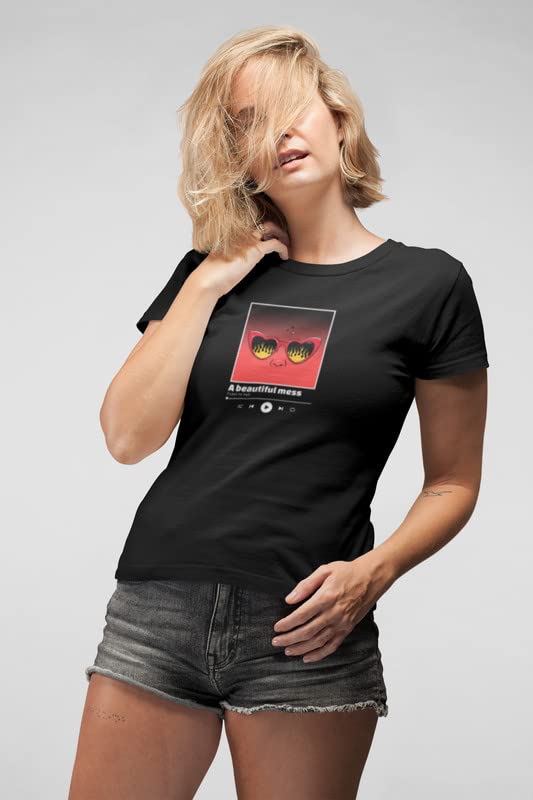 New North A Beautiful Mess Regular Fit T-Shirt for Women 3 411QRAkOXSL