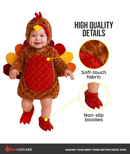 Disfraz de pavo para bebés 4-6 años unisex miniatura 3
