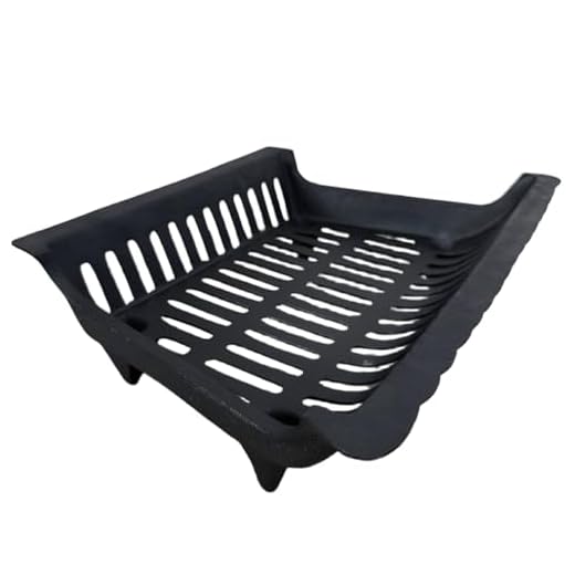 Amagabeli Rejilla de chimenea Leña Soporte de troncos a toda prueba Hierro Interior Rejilla de fuego Al aire libre Estufa de leña Soporte Soporte Negro