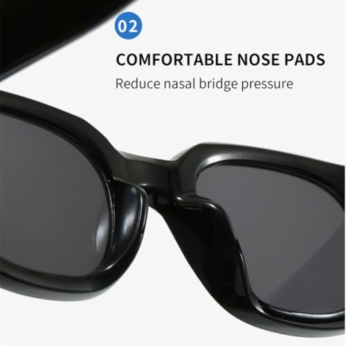 Lunettes de soleil tendance style rétro avec verres protecteurs