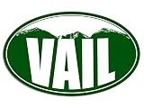 MAGNET 3x5 inch VAIL Green Mountain Oval Sticker - decal rockies snow hike ski colorado Magnetic...