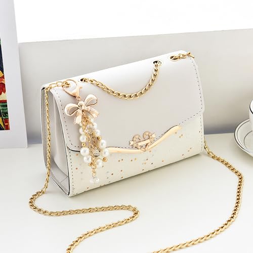 Image of CORIOS Elegant Shoulder Bag for Women - PU Leather Handbag with Sequin Crossbody & Messenger Bag Styles