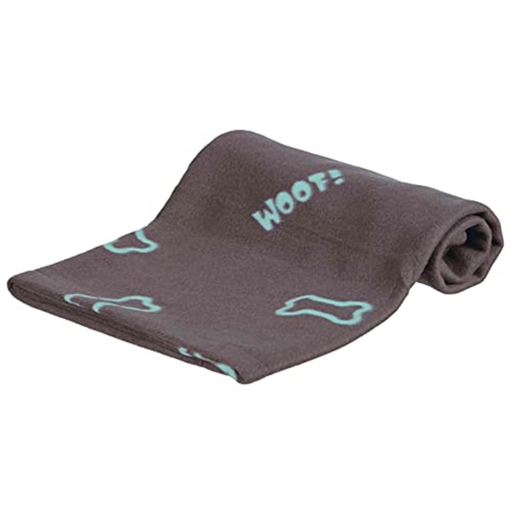 TRIXIE Beany Fleece Blanket, 100 x 70 cm, Taupe