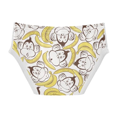 Wusikd Monkeys Boys' Underwear Cotton Bananas Boys Briefs Soft Toddler Underwear 5T Multi2