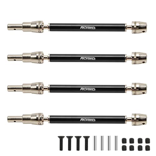 RCAWD for 1/10 ARRMA Outcast 4S V2 & Kraton 4S V2 CVD Driveshafts Upgrades (Only Fit V2), Axles Joint Shafts Aluminum Parts for #ARA311147#ARA4408V2#ARA4410V2 Black
