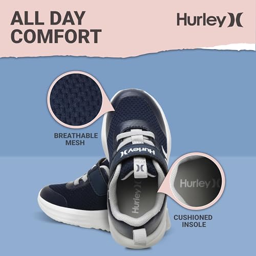 Hurley Kids Matson Athletic Sneakers with Adjustable Strap for Boys and Girls, Lightweight and Breathable Sports Sneakers, Kid's Running or Walking Shoes, Toddlers, Little Kids, and Big Kids4