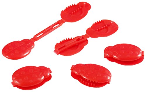 GaBBY "Little Lady" Double-Face Double-Snap Barrette, Red