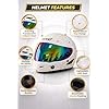 Lightweight Full Face Helmet for Man and Woman with Clear and Scratch Resistant Visor ISI Certified |Quick-Release Buckle|Bike Helmet (Colour: White)