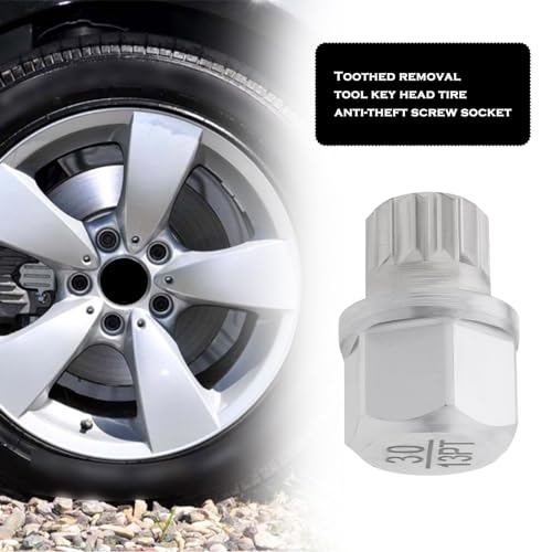 Image of 30 /13PT Wheel Lock Key Locking Lug nut Removal Tools- Anti Theft for Cars Wheel Tire Nut Screw Removal Compatible with BMW 5 Series 3 Series 1 Series