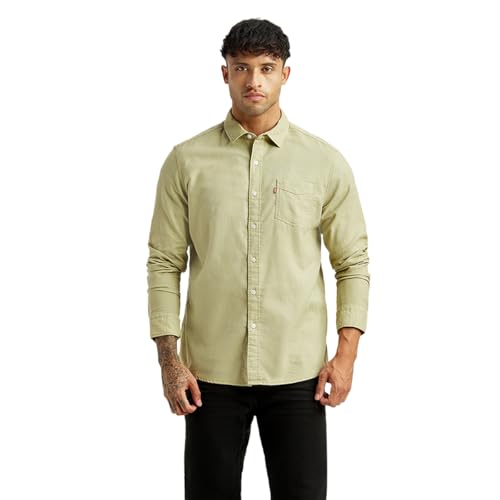 Image of Levi's Men's Cotton Solid Slim Fit Shirt