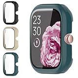 [3Pack] Case with Tempered Glass Screen Protector Compatible with TOOBUR/Faweio/OCTANDRA/WMK IDW16 & Quican W16B, Bumper Full Coverage Protective Hard PC Cases Face Cover for IDW16 1.95