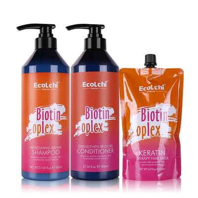 Amazon.com : Ecolchi Biotin Oplex Hair Care Set with Shampoo