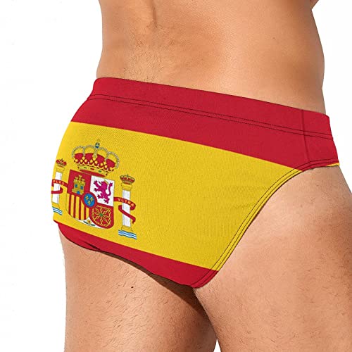 Calculay Spain Flag Men's Swimming Trunks,Beach Shorts Stretch Swimsuit Quick Dry2