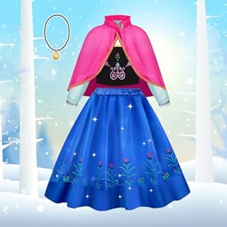 Meland Princess Dress Up for Girls - Dress Up Clothes for Girl Age 3-8 Year Old, Gift Idea for Birthday Christmas