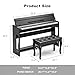 UMOMO 88 Weighted Key Digital Piano with Duet Piano Bench, Beginner Keyboard Piano Full Size Heavy Hammer Weighted Action Electric Piano Keyboard with USB MIDI, Black
