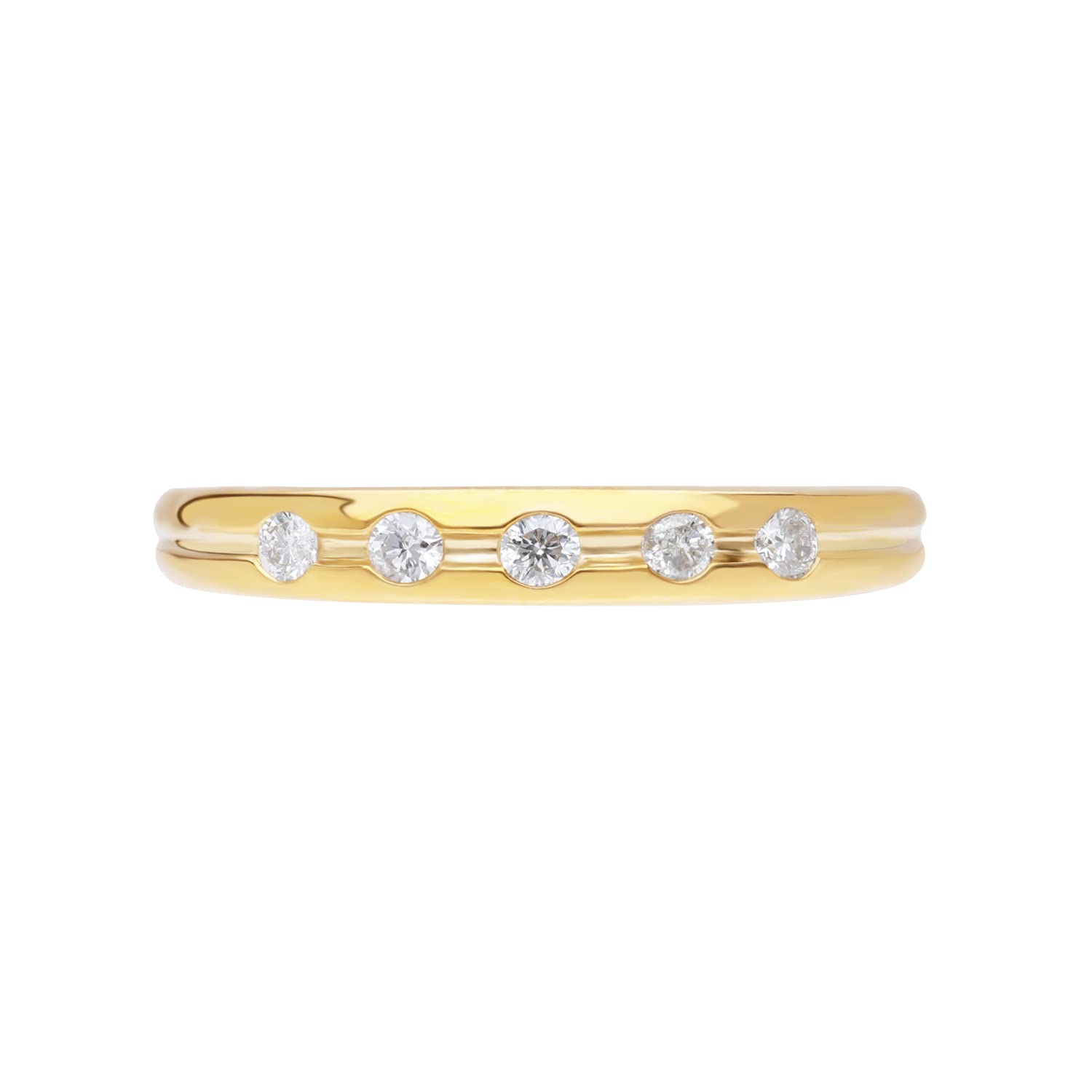 Anillo de oro amarillo de 9 quilates con diamante