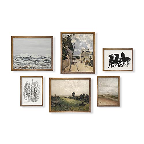 Vintage Farmhouse Plant Wall Decor | Flower Neutral Wall Art For Boho French Country Kitchen Bathroom Bedroom Picture Poster Print I Collage Room Decor Aesthetic Botanical Cottagecore 6 Set Unframed #TOP5