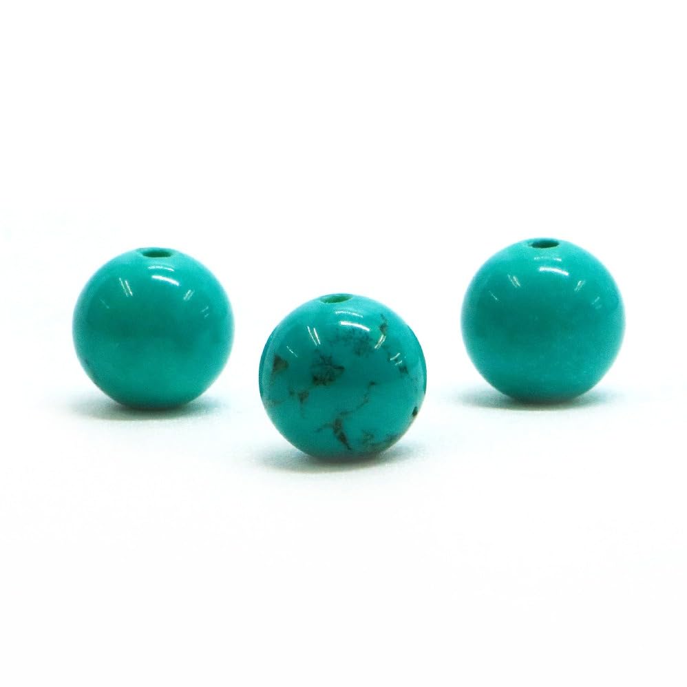 Amazon.co.jp: 1粒売り ターコイズ【丸玉】10mm【天然石 ビーズ
