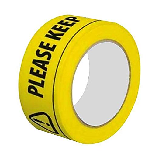 Preisvergleich Produktbild 5 Rollen Bodenmarkierungsband Warnklebeband hält 2 Meter Distanz halten sicher Abstand Band lang rechteckig auseinander Social Safe 33 Meter Länge und 48 Millimeter Breite