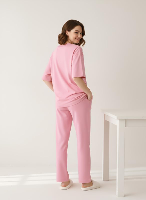 Image of My Swag Women Night Suit Cotton | Stylish Printed T-Shirt Pajama Set | Comfortable Sleepwear, Lounge Wear & Daily Home Wear | Plus Size