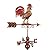 Good Directions Bantam Red Rooster Weathervane 1975RED - Pure Copper Hand Finished Multi-Color Patina, Medium