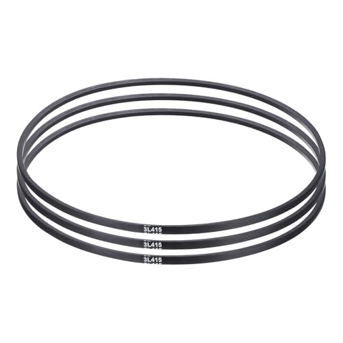 uxcell 3 Pcs 3L415 Classic Wrapped Rubber V-Belt, 41"(1054mm) Outside Circumference, 3L Profile V Belt 3/8" Width 7/32" Height