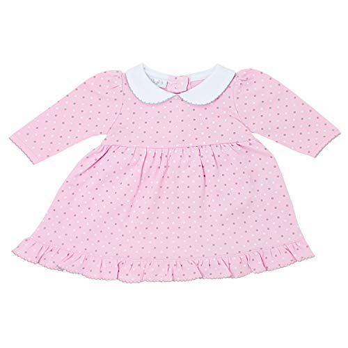 Magnolia Baby Baby Girl Zara and Zane's Classics Embroidered Collared Dress Set Pink Newborn