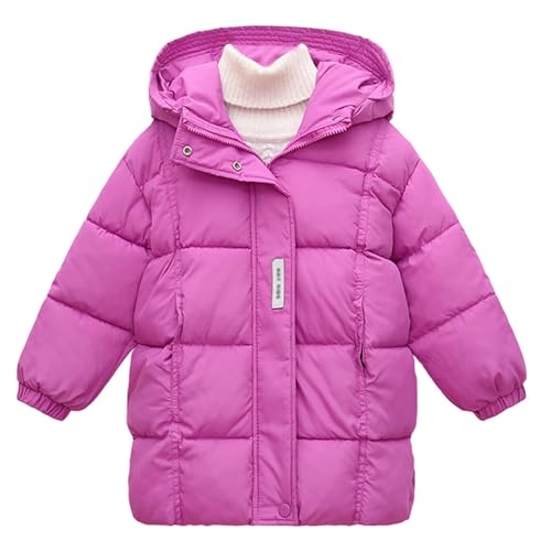 Girls Puffer Jacket Heavyweight Full Zip Hooded Winter Coat Warm Water-Resistant Down Coats Snow Outwear with Pockets (2-11)4