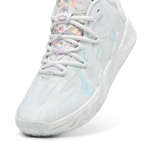 PUMA Mens Mb.03 Iridescent Basketball Sneakers Shoes - White - Size 12 M4