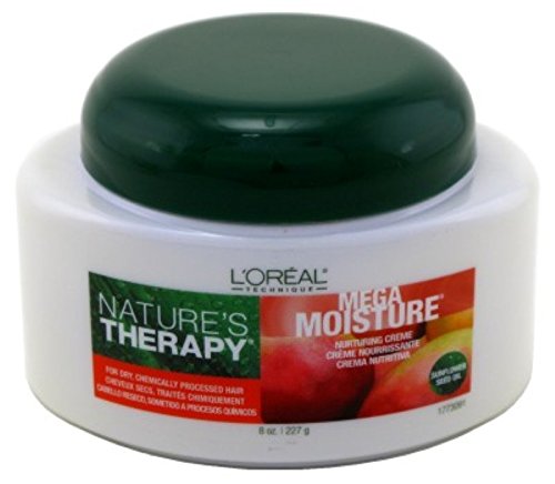 Loreal Natures Therapy Mega Moisture Creme 8 Ounce Jar (235ml) (2 Pack)
