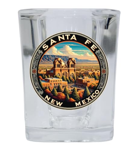 Santa Fe New Mexico Souvenir Destination 2 Ounce Shot Glass Square Single