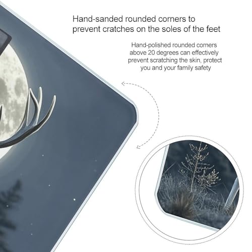 Báscula digital de baño Moonlight Deer con vidrio templado miniatura 4