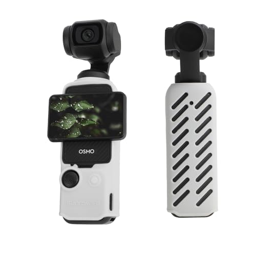TOMGDRACO DJI POCKET 3�p�V���R���ی�J�o�[ �V���R���P�[�X �S�ʕی� ���M ����~�� �y�� �ϏՌ� �����h�~ �����h�~ POCKET 3 �p�A�N�Z�T���[ (�O���[)