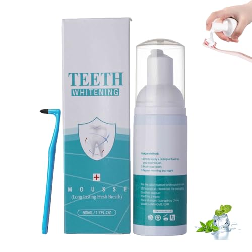 Pasta de Dientes en Espuma,Dientes Mousse Espuma,Whitening Toothpaste,Tratamiento de Limpieza Profunda para un Aliento Fresco,50ml