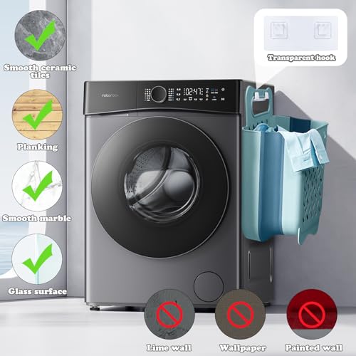 Multivalue 4610 Mutivalue Laundry Hamper, Plastic Collapsible Laundry Basket, Portable Wall-Mounted Dirty Clothes Hamper thumb #4