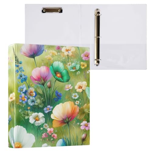 Spring Garden Bloom�o�C���_�[ �N���b�v�{�[�h 3�����O�o�C���_�[ �t�@�C���t�H���_�[ �w�Z��I�t�B�X�p�i�p 1�p�b�N